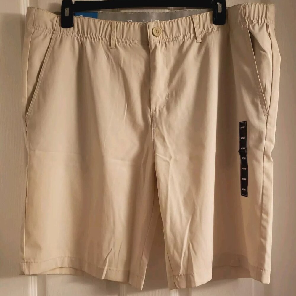 Men's Etonic White Woven Shorts Flat Front Size 40 Off-White Cream Brand New NWT